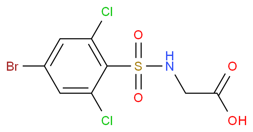 {[(4-bromo-2,6-dichlorophenyl)sulfonyl]amino}acetic acid_Molecular_structure_CAS_)