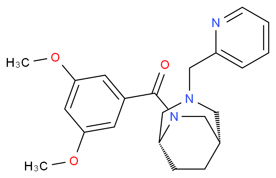 (1S*,5R*)-6-(3,5-dimethoxybenzoyl)-3-(pyridin-2-ylmethyl)-3,6-diazabicyclo[3.2.2]nonane_Molecular_structure_CAS_)