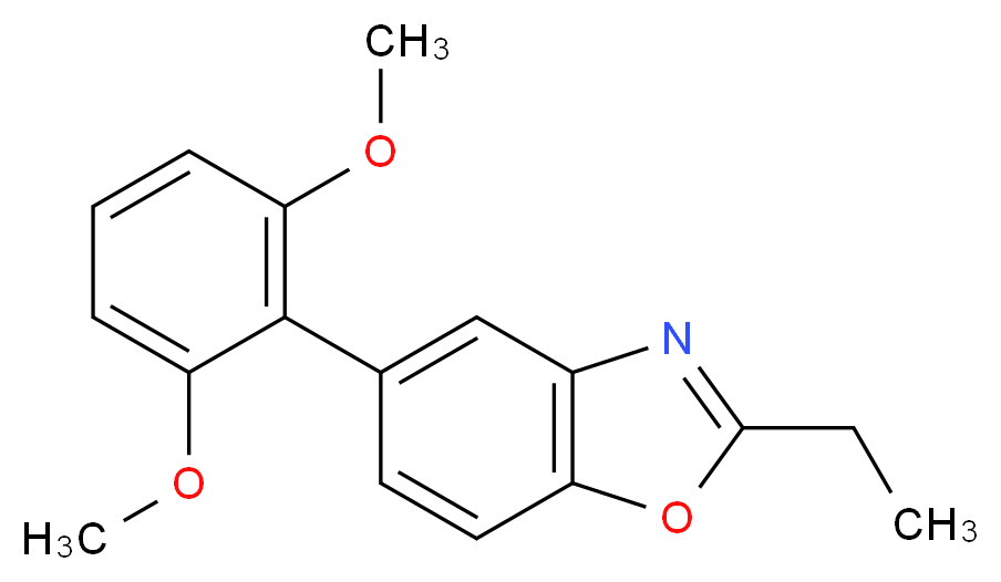 5-(2,6-dimethoxyphenyl)-2-ethyl-1,3-benzoxazole_Molecular_structure_CAS_)