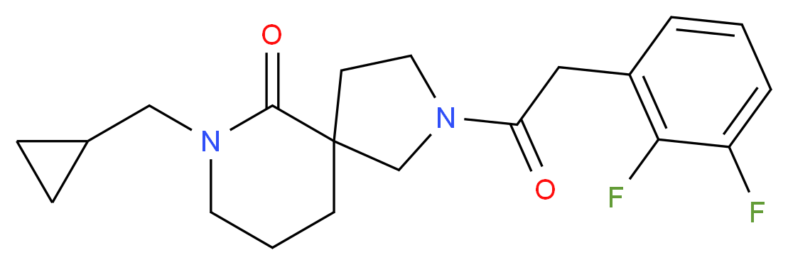 7-(cyclopropylmethyl)-2-[(2,3-difluorophenyl)acetyl]-2,7-diazaspiro[4.5]decan-6-one_Molecular_structure_CAS_)