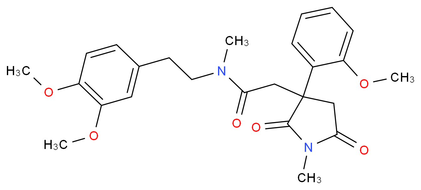 N-[2-(3,4-dimethoxyphenyl)ethyl]-2-[3-(2-methoxyphenyl)-1-methyl-2,5-dioxo-3-pyrrolidinyl]-N-methylacetamide_Molecular_structure_CAS_)
