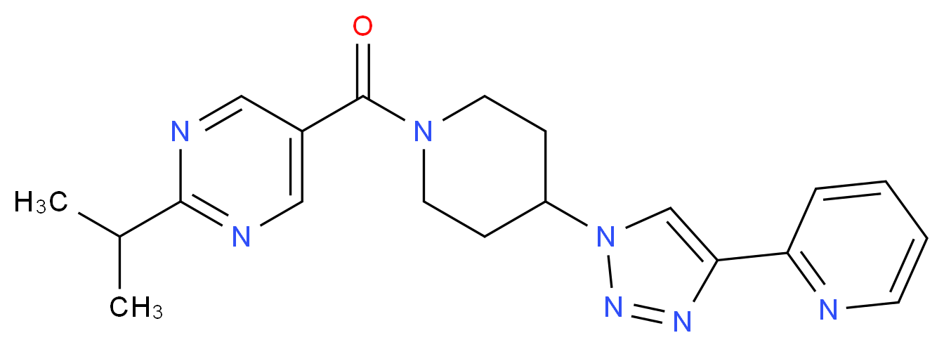 2-isopropyl-5-{[4-(4-pyridin-2-yl-1H-1,2,3-triazol-1-yl)piperidin-1-yl]carbonyl}pyrimidine_Molecular_structure_CAS_)