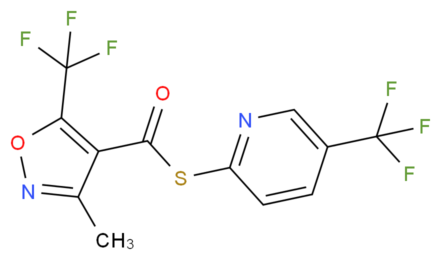 5-(trifluoromethyl)-2-pyridyl 3-methyl-5-(trifluoromethyl)isoxazole-4-carbothioate_Molecular_structure_CAS_)