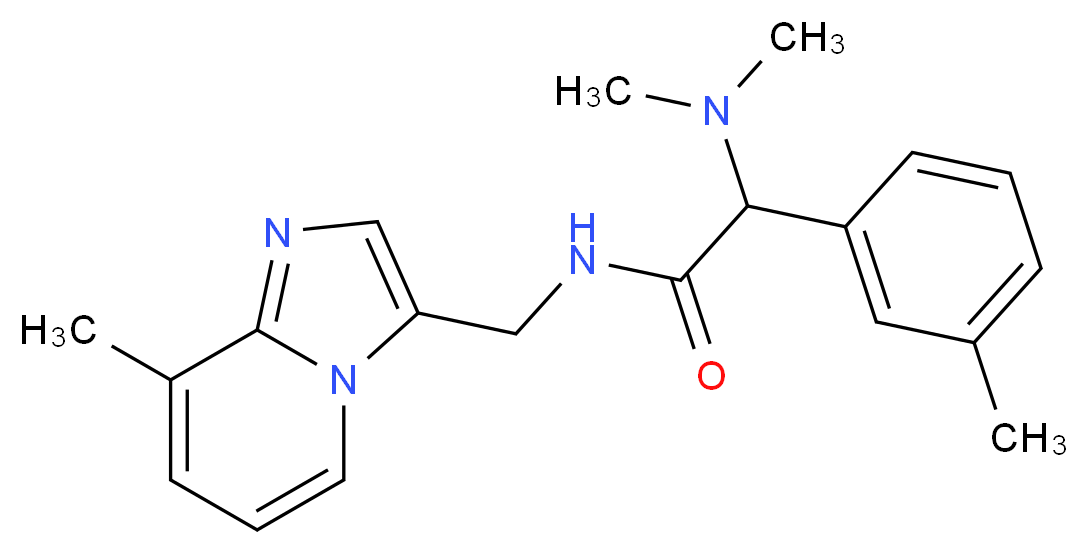 2-(dimethylamino)-N-[(8-methylimidazo[1,2-a]pyridin-3-yl)methyl]-2-(3-methylphenyl)acetamide_Molecular_structure_CAS_)