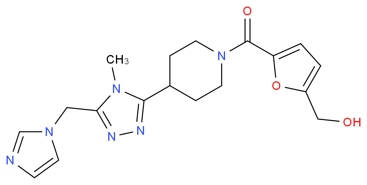 [5-({4-[5-(1H-imidazol-1-ylmethyl)-4-methyl-4H-1,2,4-triazol-3-yl]piperidin-1-yl}carbonyl)-2-furyl]methanol_Molecular_structure_CAS_)