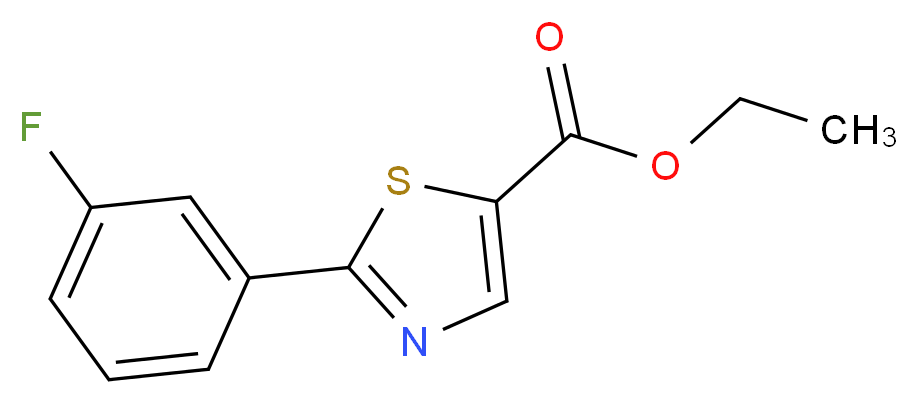 2-(3-FLUORO-PHENYL)-THIAZOLE-5-CARBOXYLIC ACID ETHYL ESTER_Molecular_structure_CAS_886369-79-5)