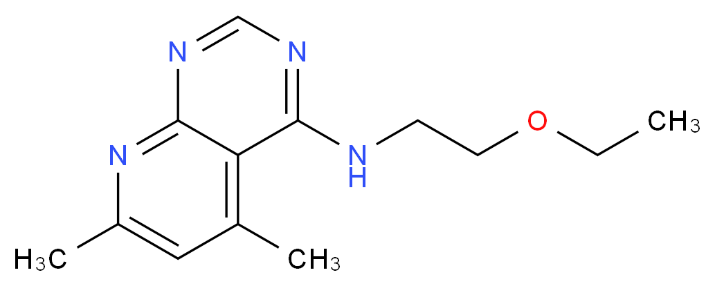 N-(2-ethoxyethyl)-5,7-dimethylpyrido[2,3-d]pyrimidin-4-amine_Molecular_structure_CAS_)