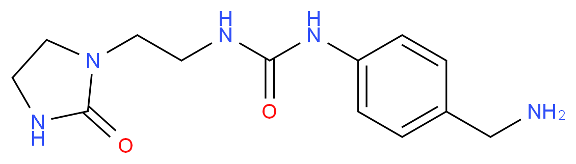 N-[4-(aminomethyl)phenyl]-N'-[2-(2-oxoimidazolidin-1-yl)ethyl]urea_Molecular_structure_CAS_)