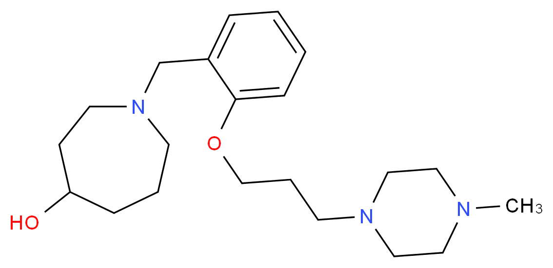 1-{2-[3-(4-methylpiperazin-1-yl)propoxy]benzyl}azepan-4-ol_Molecular_structure_CAS_)