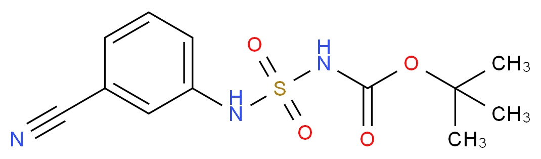 3-(3-Cyanophenyl)-2,2-dioxodiazathiane, N1-BOC protected_Molecular_structure_CAS_)
