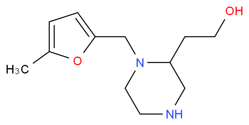 2-{1-[(5-Methyl-2-furyl)methyl]-2-piperazinyl}ethanol_Molecular_structure_CAS_)