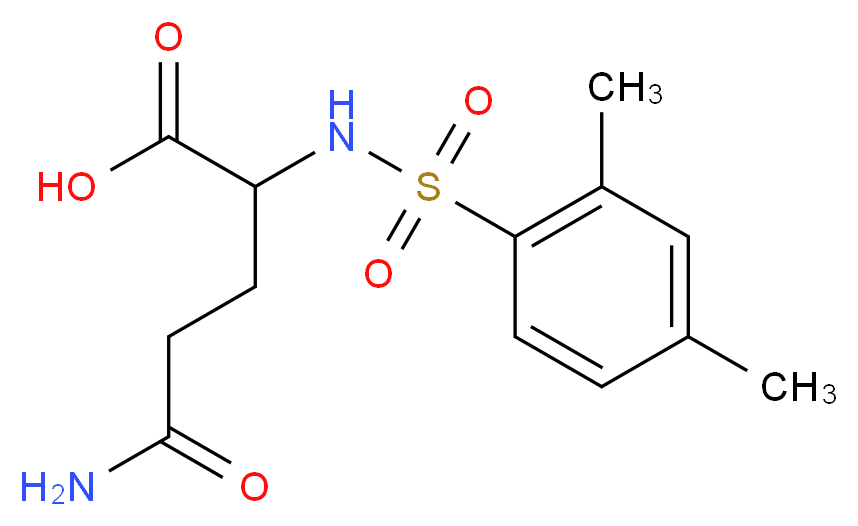 5-amino-2-{[(2,4-dimethylphenyl)sulfonyl]amino}-5-oxopentanoic acid_Molecular_structure_CAS_)
