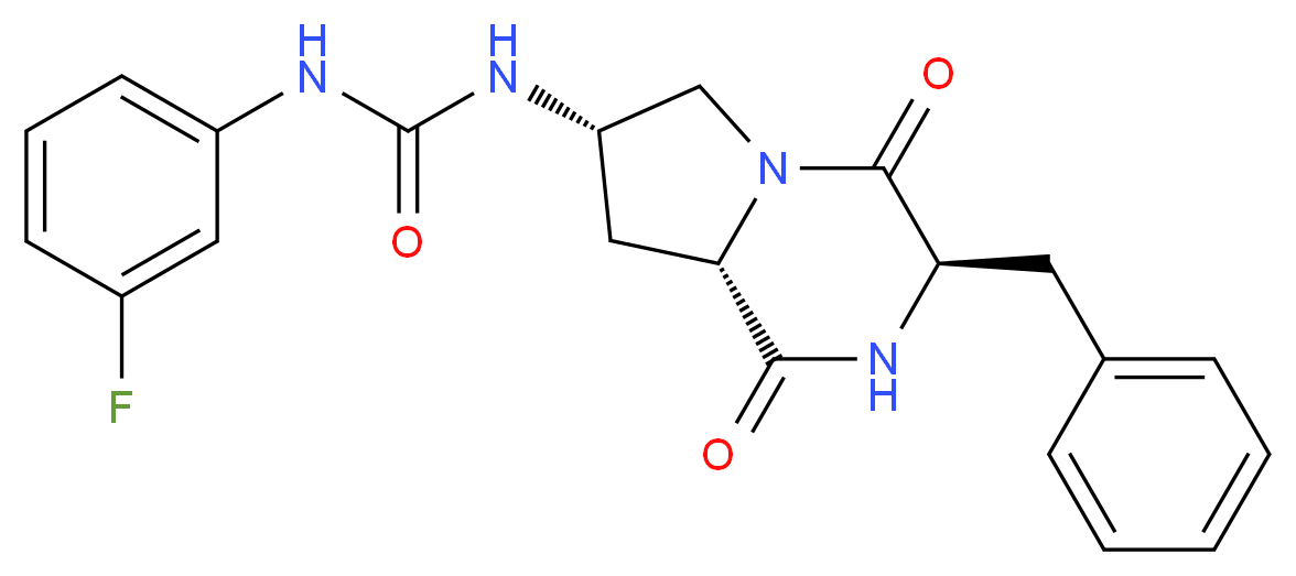 N-[(3R,7S,8aS)-3-benzyl-1,4-dioxooctahydropyrrolo[1,2-a]pyrazin-7-yl]-N'-(3-fluorophenyl)urea_Molecular_structure_CAS_)