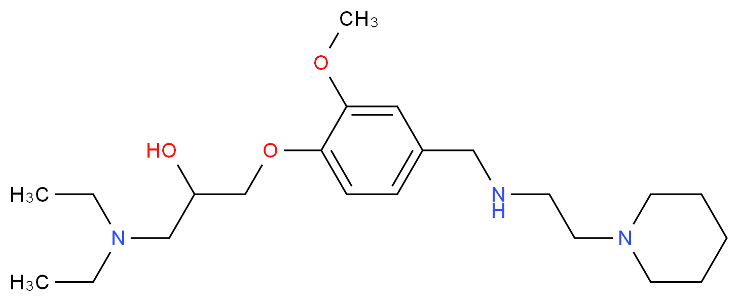 1-(diethylamino)-3-[2-methoxy-4-({[2-(1-piperidinyl)ethyl]amino}methyl)phenoxy]-2-propanol_Molecular_structure_CAS_)