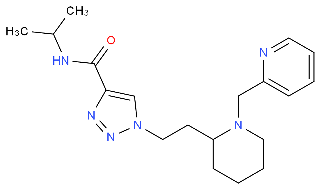 N-isopropyl-1-{2-[1-(2-pyridinylmethyl)-2-piperidinyl]ethyl}-1H-1,2,3-triazole-4-carboxamide_Molecular_structure_CAS_)