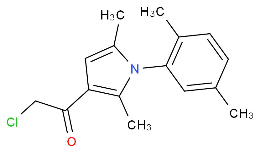 2-chloro-1-[1-(2,5-dimethylphenyl)-2,5-dimethyl-1H-pyrrol-3-yl]ethanone_Molecular_structure_CAS_)