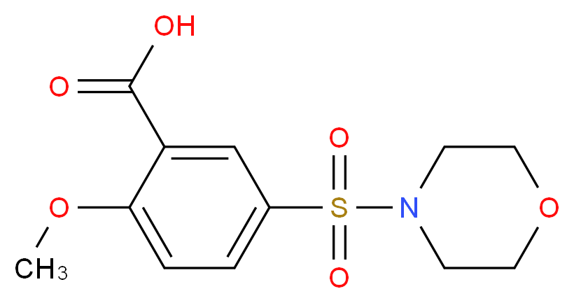 2-methoxy-5-(morpholin-4-ylsulfonyl)benzoic acid_Molecular_structure_CAS_168890-59-3)