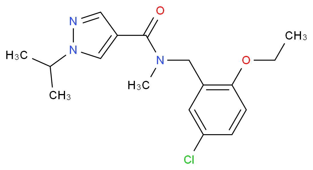 N-(5-chloro-2-ethoxybenzyl)-1-isopropyl-N-methyl-1H-pyrazole-4-carboxamide_Molecular_structure_CAS_)