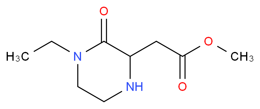 Methyl 2-(4-ethyl-3-oxo-2-piperazinyl)acetate_Molecular_structure_CAS_)