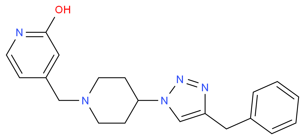 4-{[4-(4-benzyl-1H-1,2,3-triazol-1-yl)-1-piperidinyl]methyl}-2-pyridinol_Molecular_structure_CAS_)