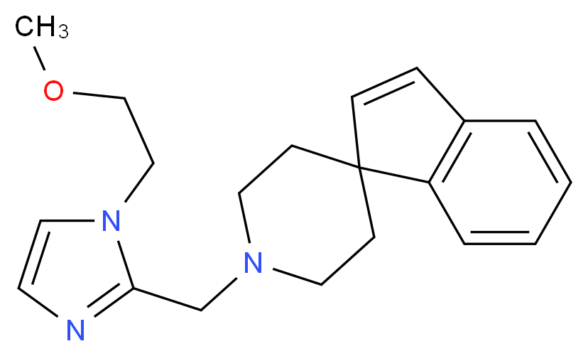 1'-{[1-(2-methoxyethyl)-1H-imidazol-2-yl]methyl}spiro[indene-1,4'-piperidine]_Molecular_structure_CAS_)