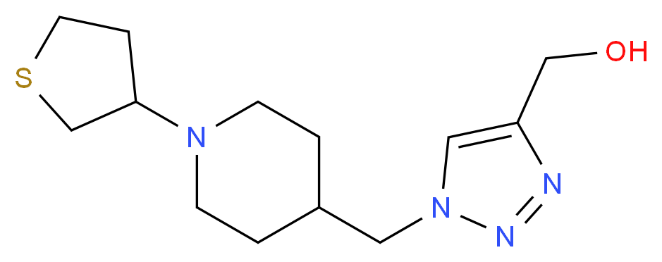 (1-{[1-(tetrahydro-3-thienyl)-4-piperidinyl]methyl}-1H-1,2,3-triazol-4-yl)methanol_Molecular_structure_CAS_)