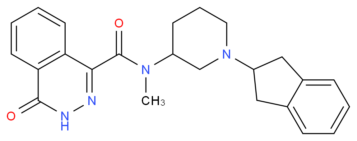 N-[1-(2,3-dihydro-1H-inden-2-yl)-3-piperidinyl]-N-methyl-4-oxo-3,4-dihydro-1-phthalazinecarboxamide_Molecular_structure_CAS_)