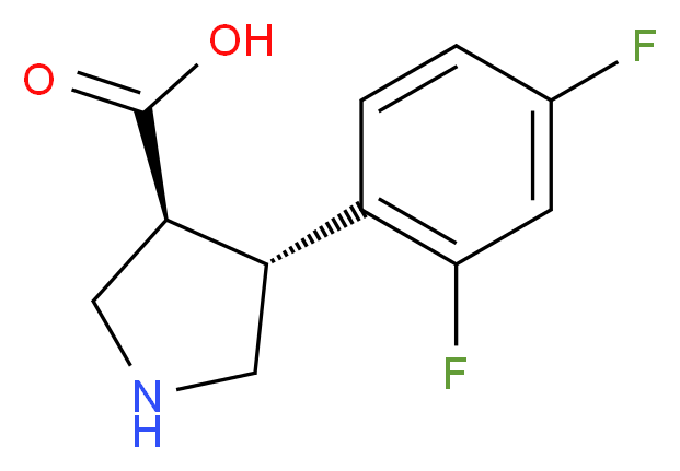 (3S,4R)-4-(2,4-difluorophenyl)pyrrolidine-3-carboxylic acid_Molecular_structure_CAS_1260587-83-4)