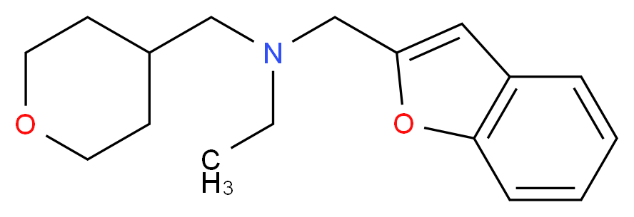 (1-benzofuran-2-ylmethyl)ethyl(tetrahydro-2H-pyran-4-ylmethyl)amine_Molecular_structure_CAS_)