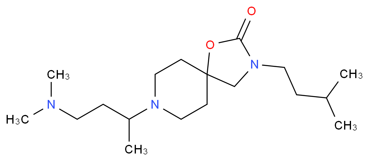 8-[3-(dimethylamino)-1-methylpropyl]-3-(3-methylbutyl)-1-oxa-3,8-diazaspiro[4.5]decan-2-one_Molecular_structure_CAS_)