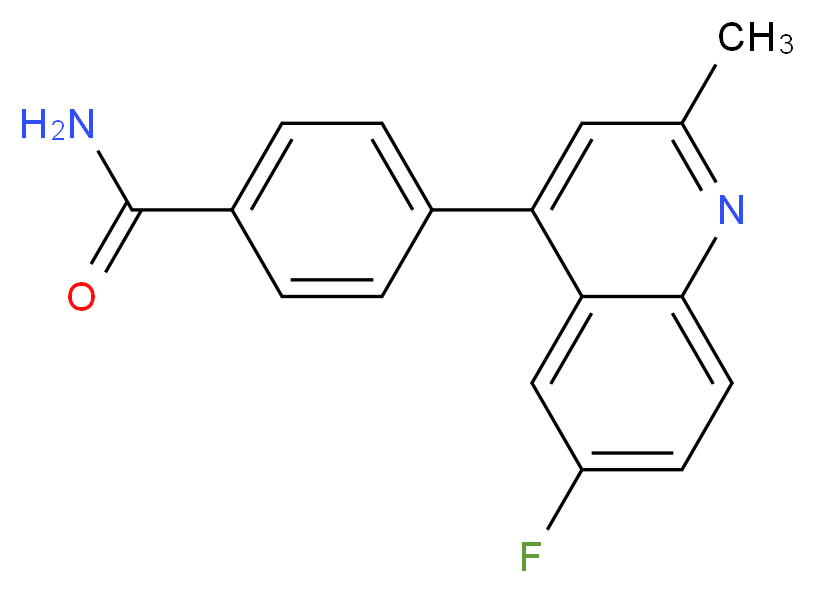 4-(6-fluoro-2-methylquinolin-4-yl)benzamide_Molecular_structure_CAS_)