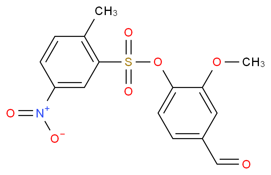 2-Methyl-5-nitro-benzenesulfonic acid 4-formyl-2-methoxy-phenyl ester_Molecular_structure_CAS_)
