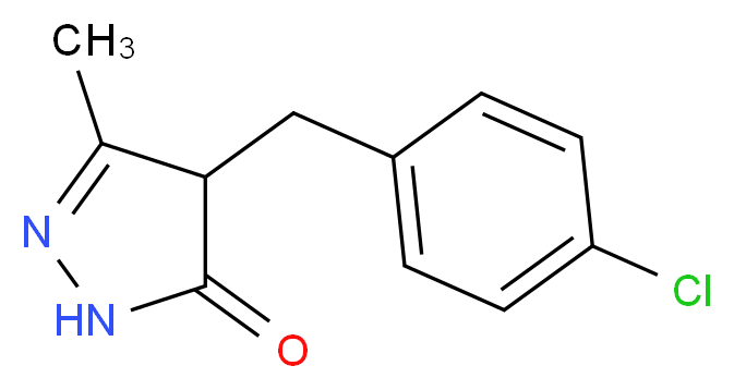 4-(4-Chlorobenzyl)-5-methyl-2,4-dihydro-3H-pyrazol-3-one_Molecular_structure_CAS_)