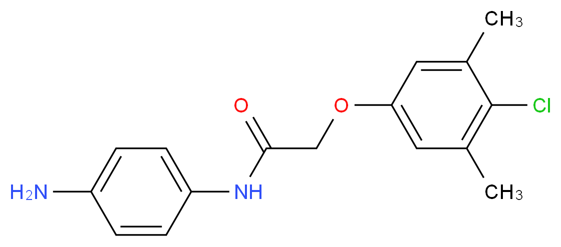 N-(4-Aminophenyl)-2-(4-chloro-3,5-dimethylphenoxy) acetamide_Molecular_structure_CAS_)