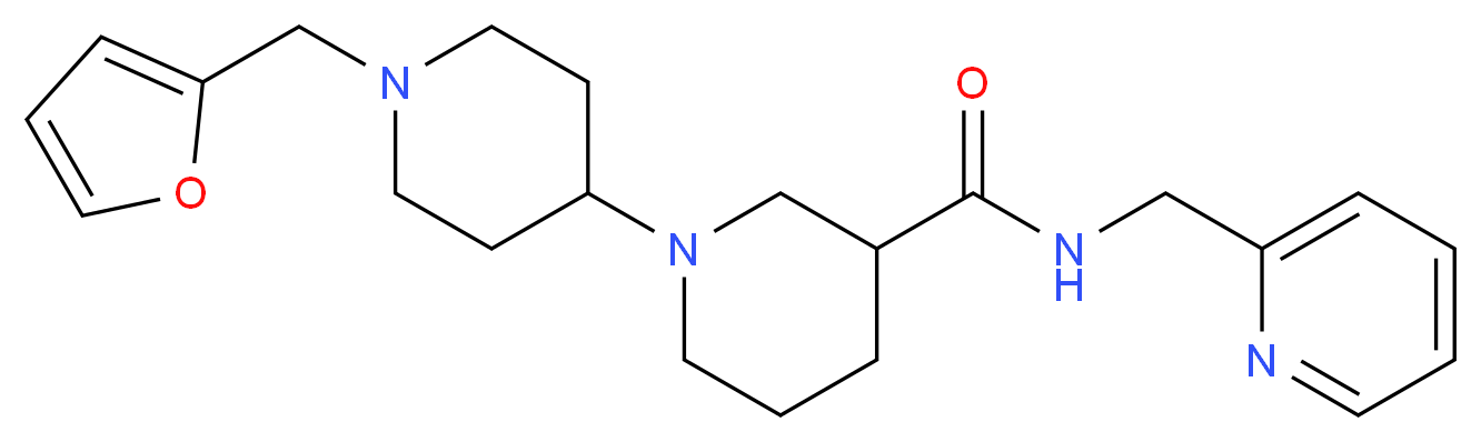 1'-(2-furylmethyl)-N-(2-pyridinylmethyl)-1,4'-bipiperidine-3-carboxamide_Molecular_structure_CAS_)