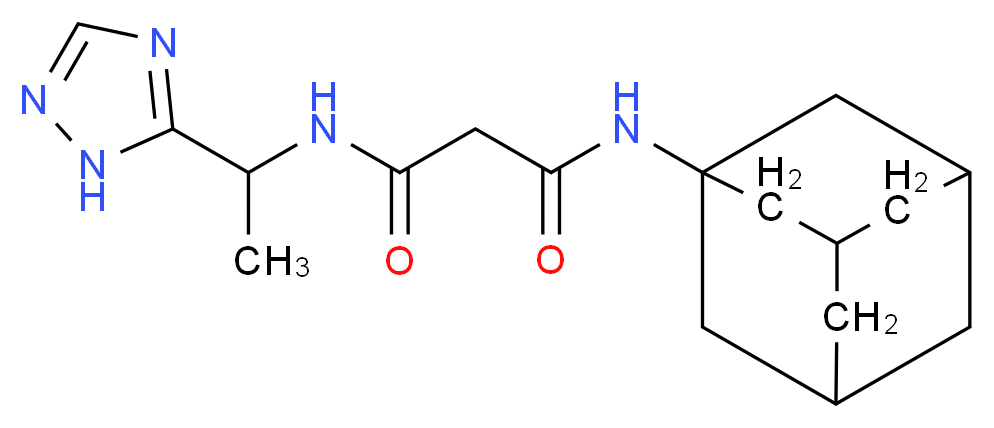 N-1-adamantyl-N'-[1-(1H-1,2,4-triazol-5-yl)ethyl]malonamide_Molecular_structure_CAS_)