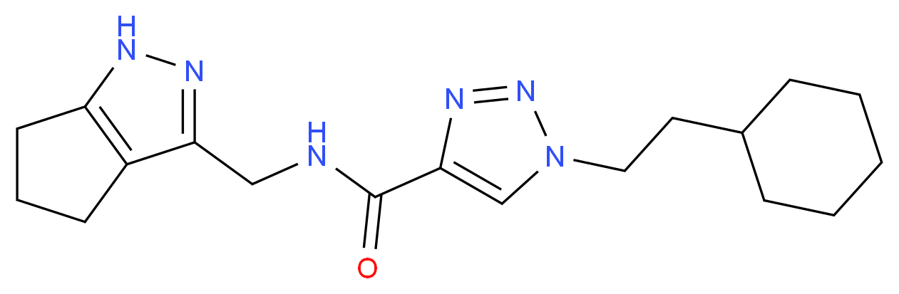 1-(2-cyclohexylethyl)-N-(1,4,5,6-tetrahydrocyclopenta[c]pyrazol-3-ylmethyl)-1H-1,2,3-triazole-4-carboxamide_Molecular_structure_CAS_)