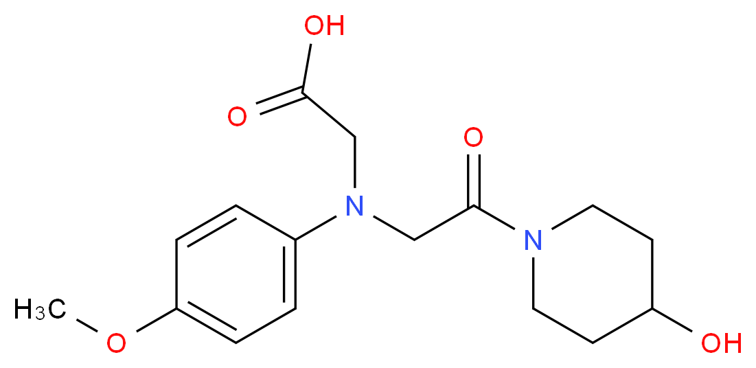 [[2-(4-Hydroxypiperidin-1-yl)-2-oxoethyl]-(4-methoxyphenyl)amino]acetic acid_Molecular_structure_CAS_)
