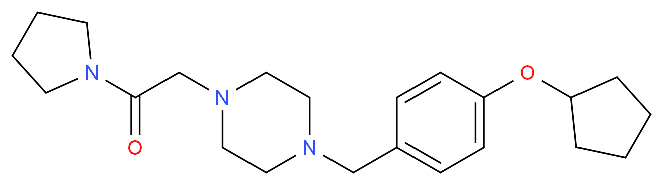 1-[4-(cyclopentyloxy)benzyl]-4-(2-oxo-2-pyrrolidin-1-ylethyl)piperazine_Molecular_structure_CAS_)
