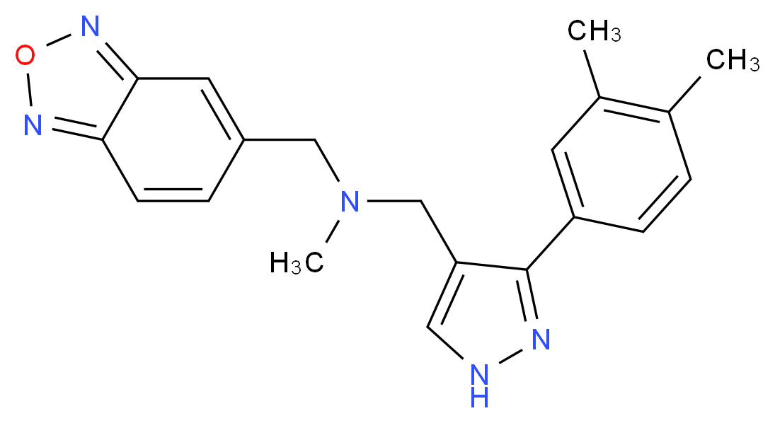 (2,1,3-benzoxadiazol-5-ylmethyl){[3-(3,4-dimethylphenyl)-1H-pyrazol-4-yl]methyl}methylamine_Molecular_structure_CAS_)