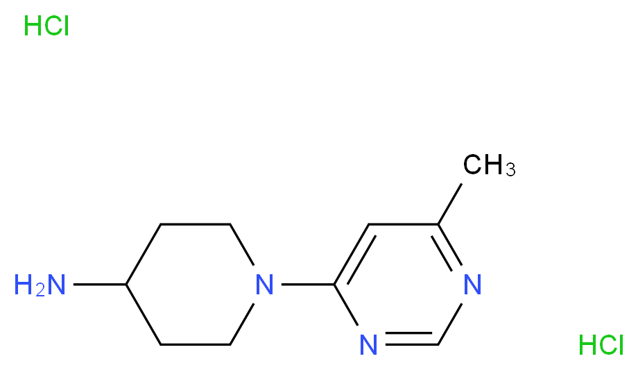 1-(6-methylpyrimidin-4-yl)piperidin-4-amine dihydrochloride_Molecular_structure_CAS_)