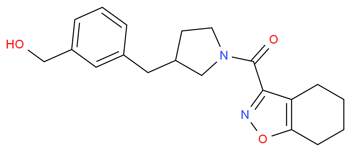 (3-{[1-(4,5,6,7-tetrahydro-1,2-benzisoxazol-3-ylcarbonyl)pyrrolidin-3-yl]methyl}phenyl)methanol_Molecular_structure_CAS_)
