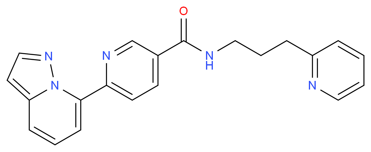 6-pyrazolo[1,5-a]pyridin-7-yl-N-(3-pyridin-2-ylpropyl)nicotinamide_Molecular_structure_CAS_)