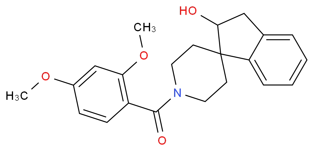 1'-(2,4-dimethoxybenzoyl)-2,3-dihydrospiro[indene-1,4'-piperidin]-2-ol_Molecular_structure_CAS_)