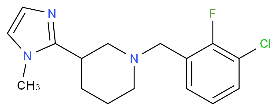 1-(3-chloro-2-fluorobenzyl)-3-(1-methyl-1H-imidazol-2-yl)piperidine_Molecular_structure_CAS_)