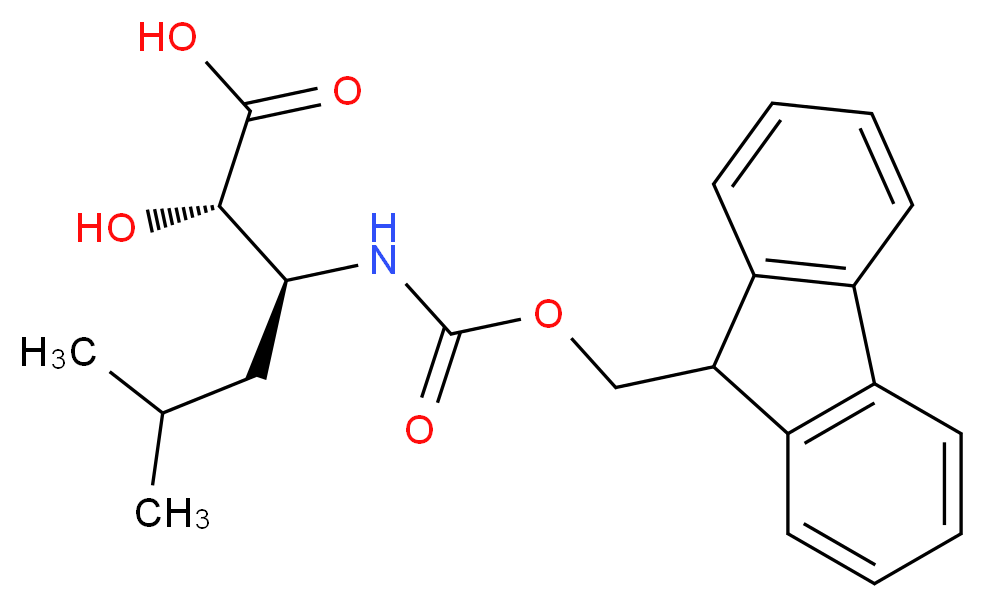 Fmoc-(2R,3S)-3-amino-2-hydroxy-5-methylhexanoic acid_Molecular_structure_CAS_)