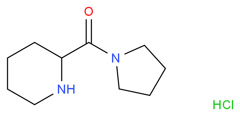 2-Piperidinyl(1-pyrrolidinyl)methanone hydrochloride_Molecular_structure_CAS_690634-81-2)