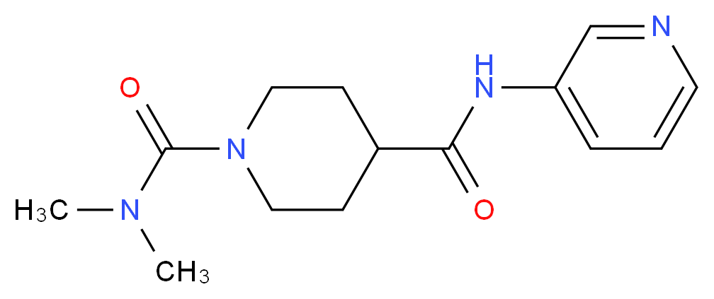 N~1~,N~1~-dimethyl-N~4~-3-pyridinyl-1,4-piperidinedicarboxamide_Molecular_structure_CAS_)
