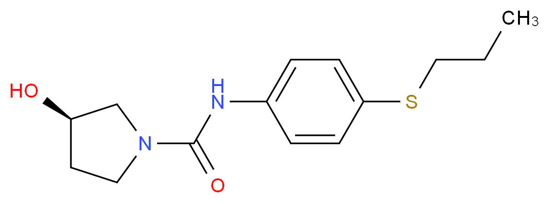 (3R)-3-hydroxy-N-[4-(propylthio)phenyl]pyrrolidine-1-carboxamide_Molecular_structure_CAS_)