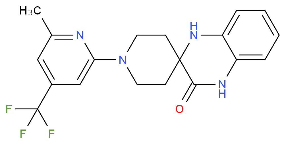 1-[6-methyl-4-(trifluoromethyl)-2-pyridinyl]-1',4'-dihydro-3'H-spiro[piperidine-4,2'-quinoxalin]-3'-one_Molecular_structure_CAS_)